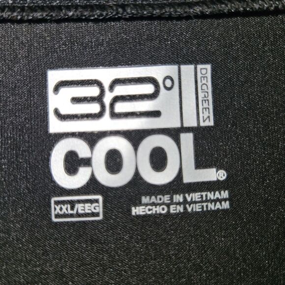 NWT 32 Degrees Cool Men’s Black T-Shirt XXL | Moisture-Wicking Active Tee - Picture 8 of 8